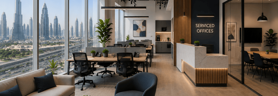 A modern serviced office in Dubai