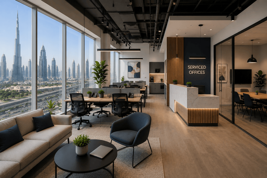 A modern serviced office in Dubai