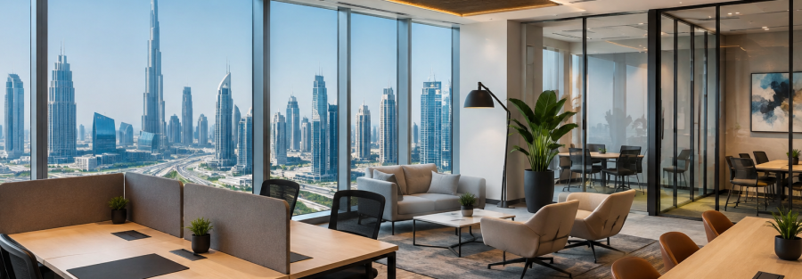 Business center in Dubai offering flexible workspaces