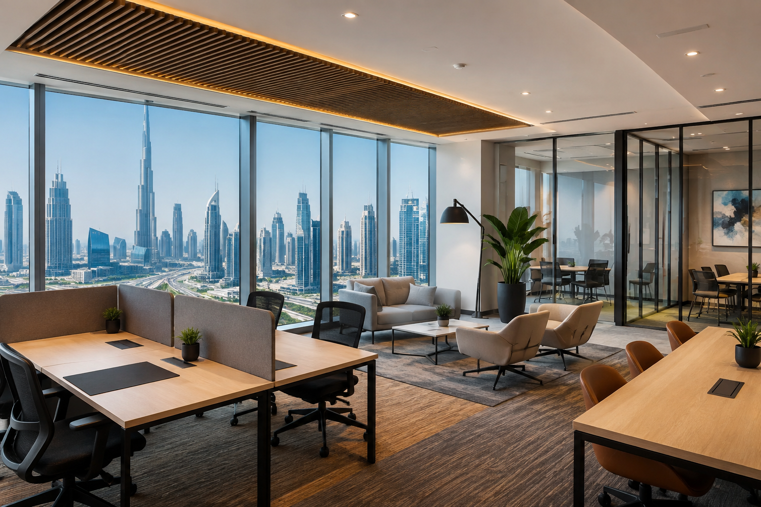 Business center in Dubai offering flexible workspaces